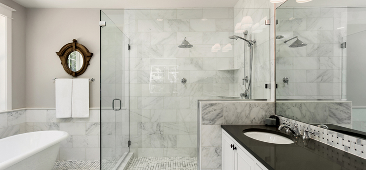 bathroom shower door installation in Pedley