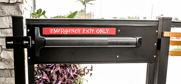 emergency push bar installation in Pedley